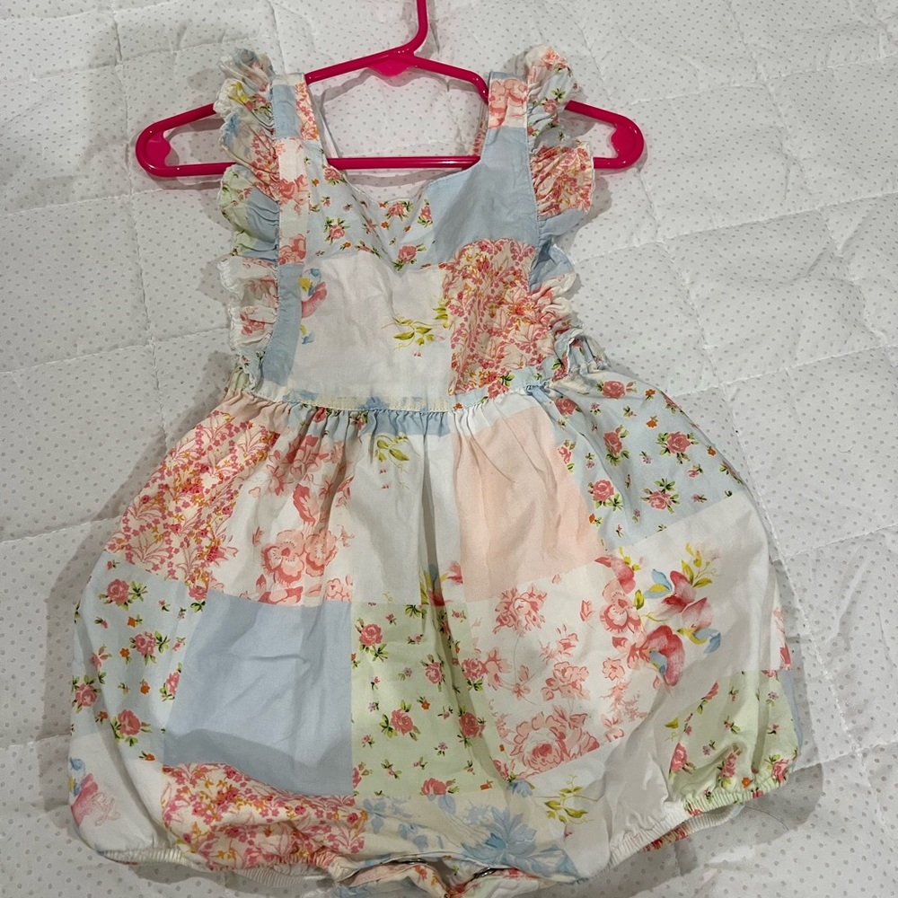 Ralph Lauren Patchwork bubble romper